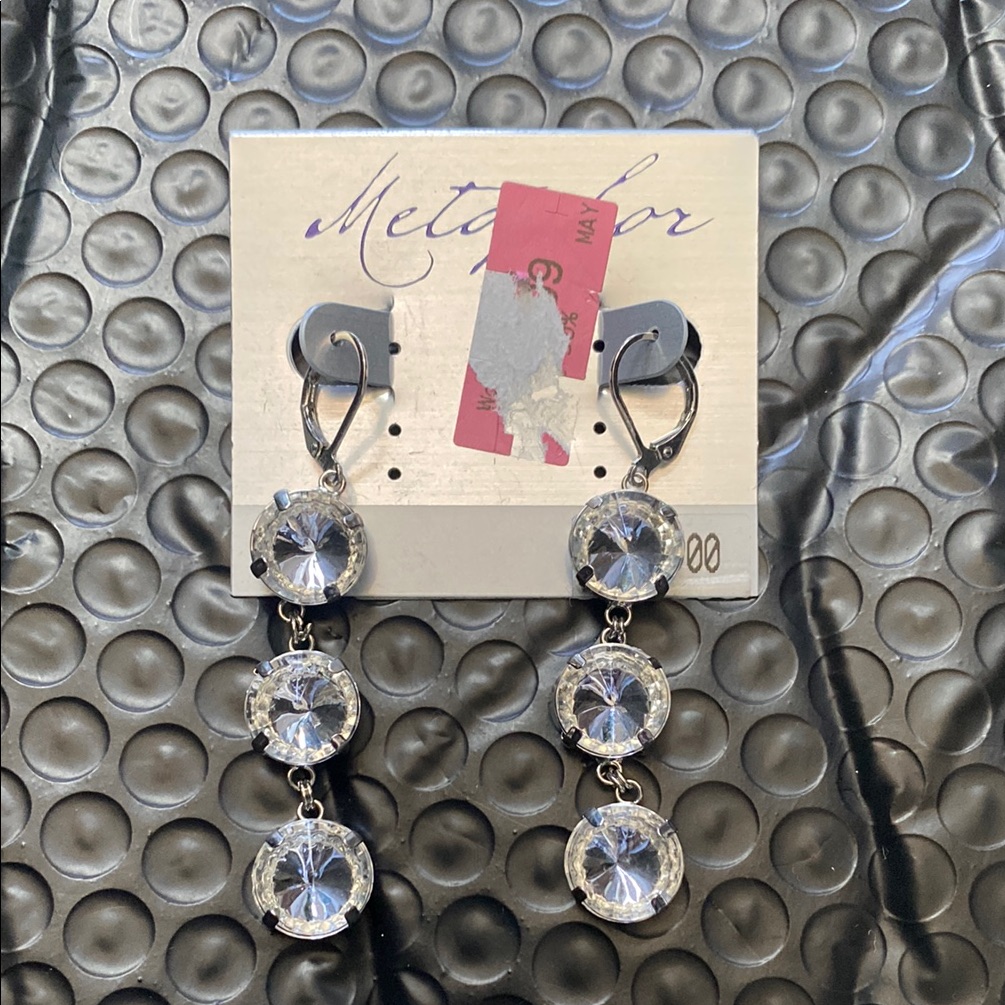 Nip Metaphor Silver Dangle Earrings